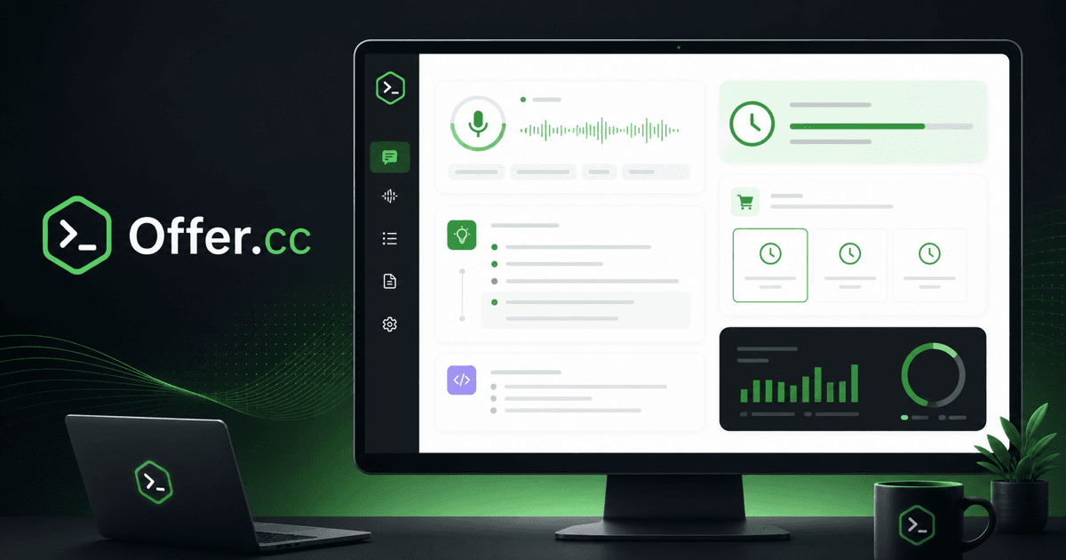 Offer.cc AI interview assistant desktop interface
